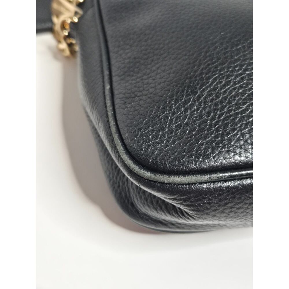 Michael Kors Fulton Crossbody & Pouch Bundle | Black Pebbled Leather | Gold - Picture 6 of 16